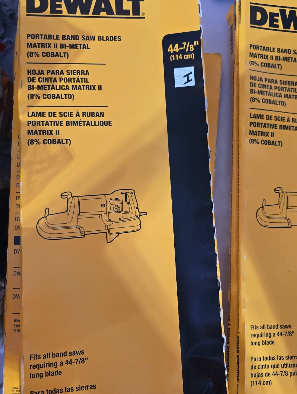 DEWALT 3 -Pack 44-7/8-in L X 1/2-in W X 14/18 TPI Portable Band Saw Blade